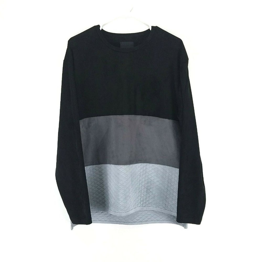 Decibel Long Sleeve Shirt Large Faux Suede Large - Picture 1 of 4